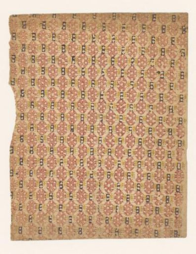Sheet with scattered pattern of blocks and hexagons