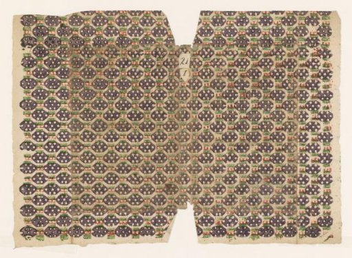 Sheet with scattered pattern of blocks and hexagons