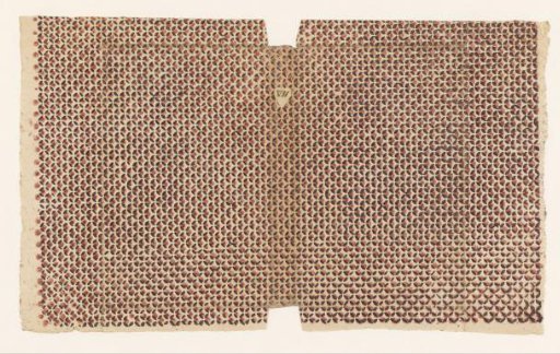 Sheet with scattered pattern of leaves and dots