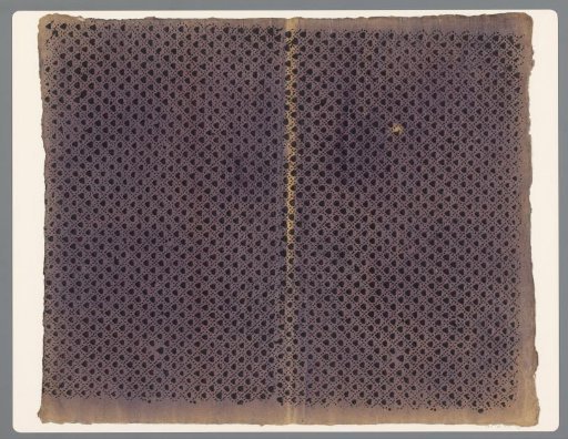 Sheet with diamond pattern with hearts as field filling