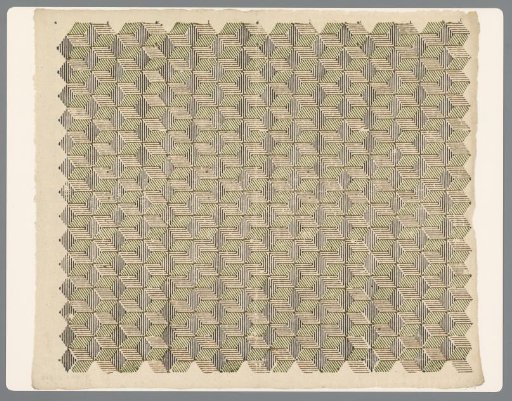 Sheet with zigzag band pattern