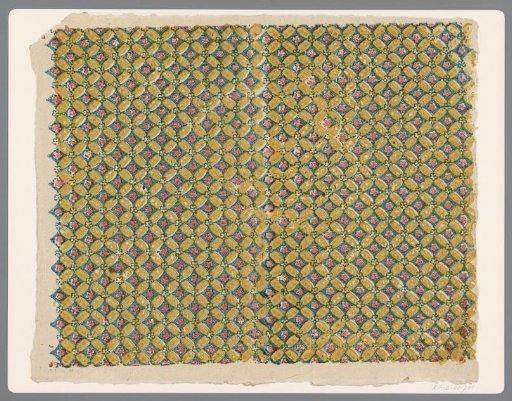 Sheet with diamond pattern of floral motif