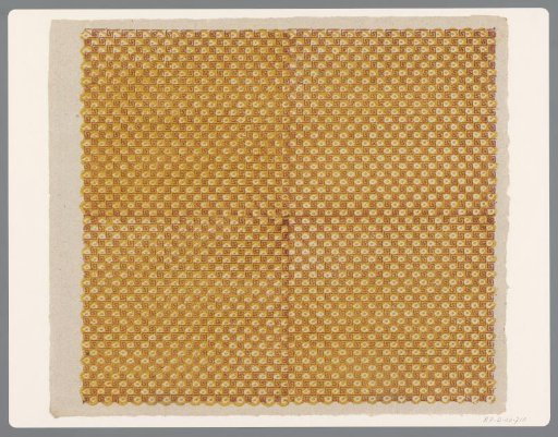 Sheet with a checkered pattern of meanders and checks