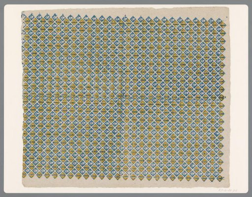Sheet with a checkered pattern with cut-out floral motif