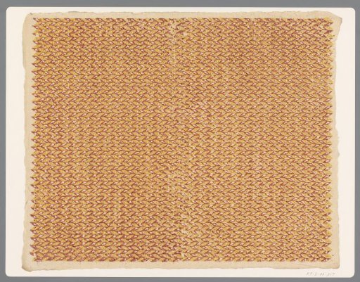 Sheet with a striped pattern with alternating checks and dots
