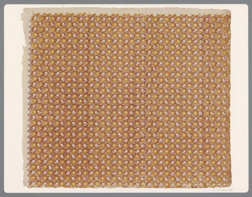 Sheet with a checkered pattern and floral motif