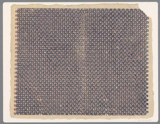 Sheet with a checkerboard pattern with leaf motifs