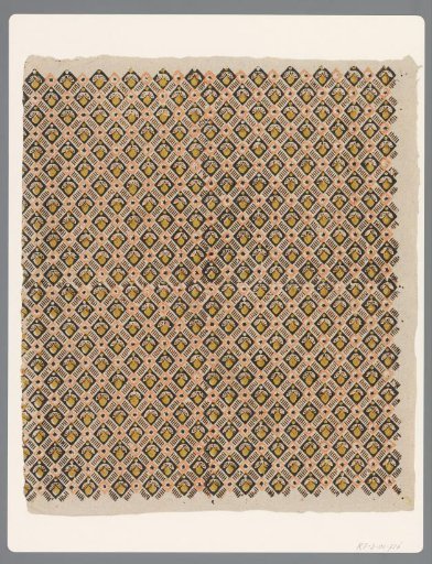 Sheet with grid pattern with flower as field filling