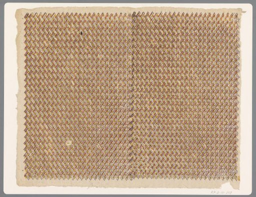 Sheet with grid pattern of braided bands