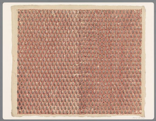 Sheet with alternating scattered pattern of flower and dots