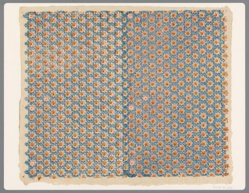 Sheet with scattered pattern of flower motif in cut-out form