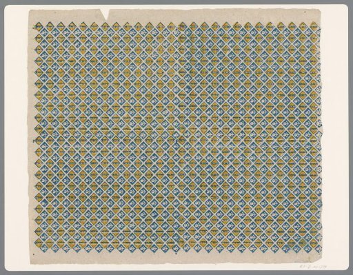 Sheet with grid pattern with flower as field filling