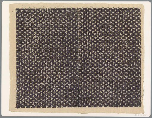 Sheet with scattered pattern of cut-out flower motif