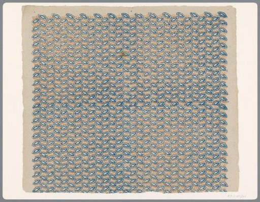 Sheet with scattered pattern of oval leaf motif