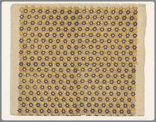 Sheet with alternating scattered pattern of flowers and dots
