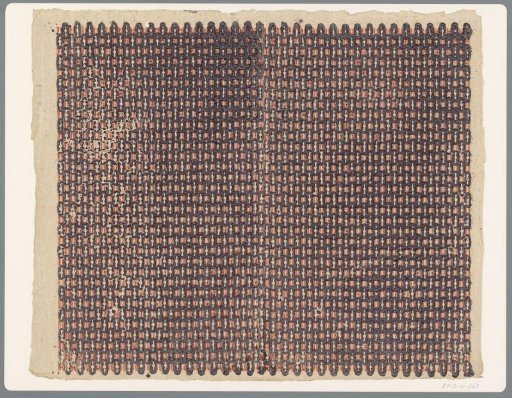 Sheet with regular pattern of blocks and bars