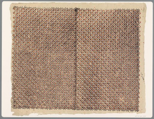 Sheet with diamond pattern with corner rosettes