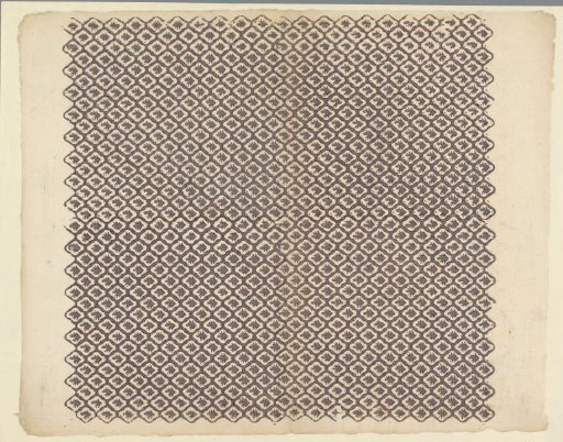 Sheet with diamond pattern with leaf motif