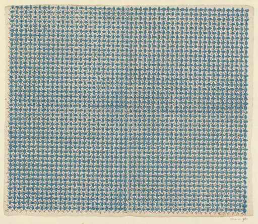 Sheet with regular pattern of alternating diamonds and floral motifs