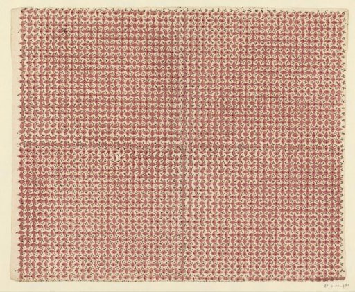 Sheet with regular pattern of alternating diamonds and floral motifs