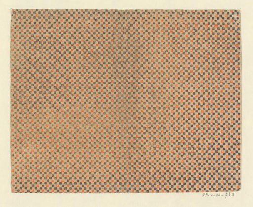 Sheet with checkerboard pattern of colored blocks