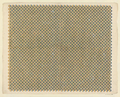 Sheet with scale pattern of triangles