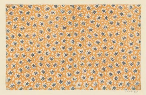 Sheet with scattered pattern of floral or starfish motif