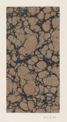 Hail marble in blue, black and light brown