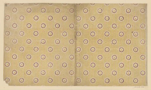 Sheet with scattered pattern of circle on broken line ground