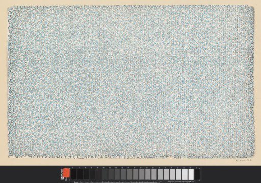 Sheet with Gaufré Vertical Wavy Bands of Horizontal Dashes