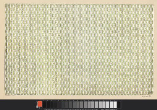 Sheet with Gaufré Vertical Wavy Bands of Horizontal Dashes