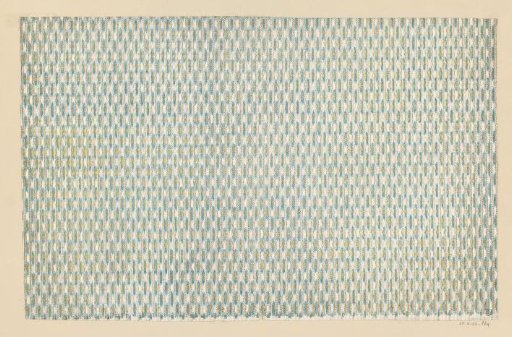 Sheet with Gaufré Vertical Wavy Bands of Horizontal Dashes