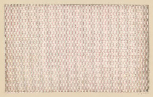 Sheet with Gaufré Vertical Wavy Bands of Horizontal Dashes