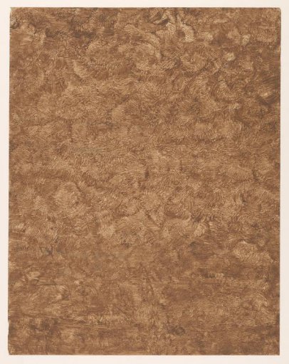 Starch paper in brown with brushed decoration