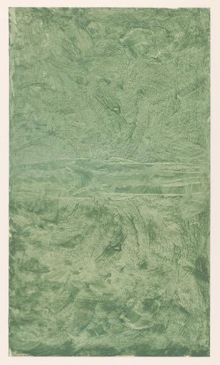 Starch paper in green with brushed decoration
