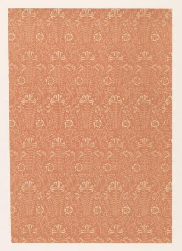 Sheet with Stripe Pattern of Flowers with Leaves