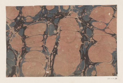 Pebble marble in pink, blue and black