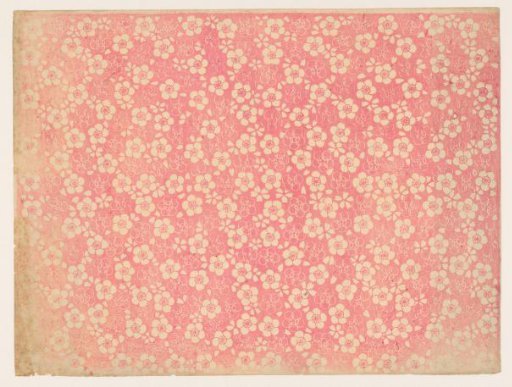 Strew pattern of cut-out flowers