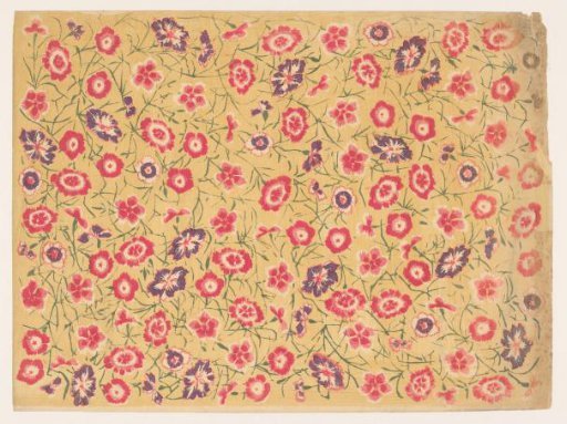 Strew pattern of carnations