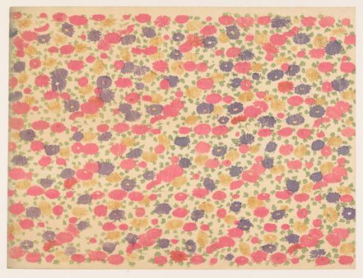 Strew pattern of flowers