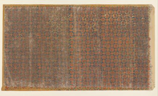 Sheet with a grid pattern of vines with flowers as infill (one of eight identical sheets)