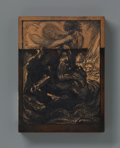 Nude rider on horseback
