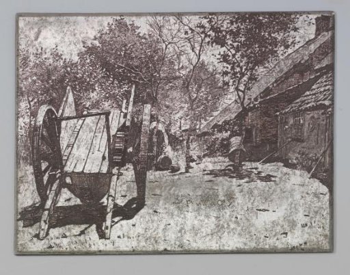 Wagon on a farmyard