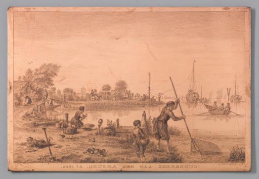 Figures on the shore at Ouderkerk aan de Amstel, 1622