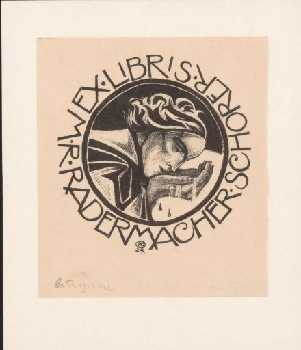 Ex libris of Jonkheer Matthieu René Radermacher Schorer