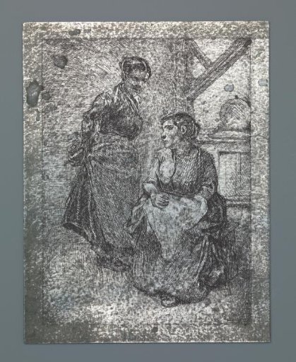 Seated and Standing Woman
