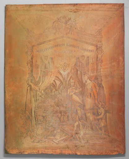 Allegorical representation for the International Exhibition in Amsterdam, 1883