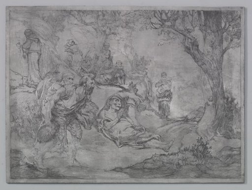 Men, Women, and Children in a Hilly Landscape