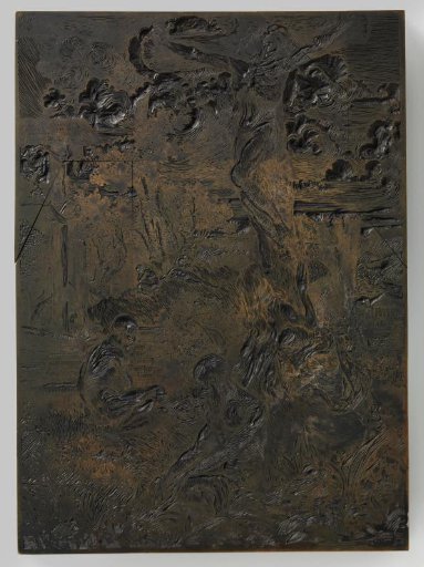 Composition with a crucified figure