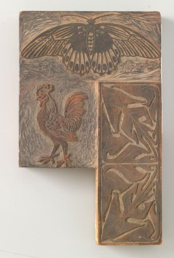 Butterfly, Rooster, and Foliage